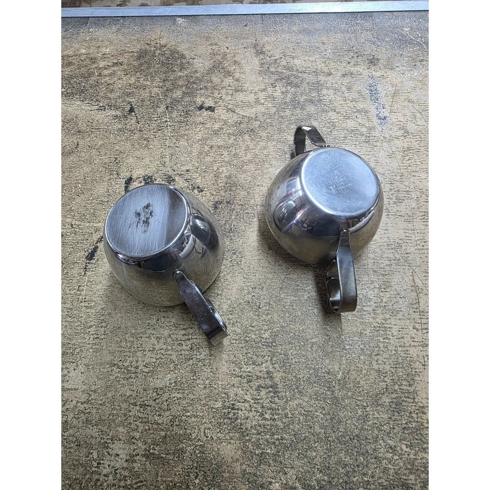 18-8 Stainless Steel Coffee Creamer And Sugar Dish Set